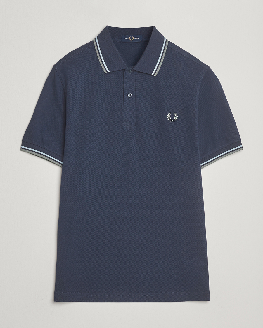 Herre | Pikéer | Fred Perry | Twin Tipped Shirt Dark Airforce