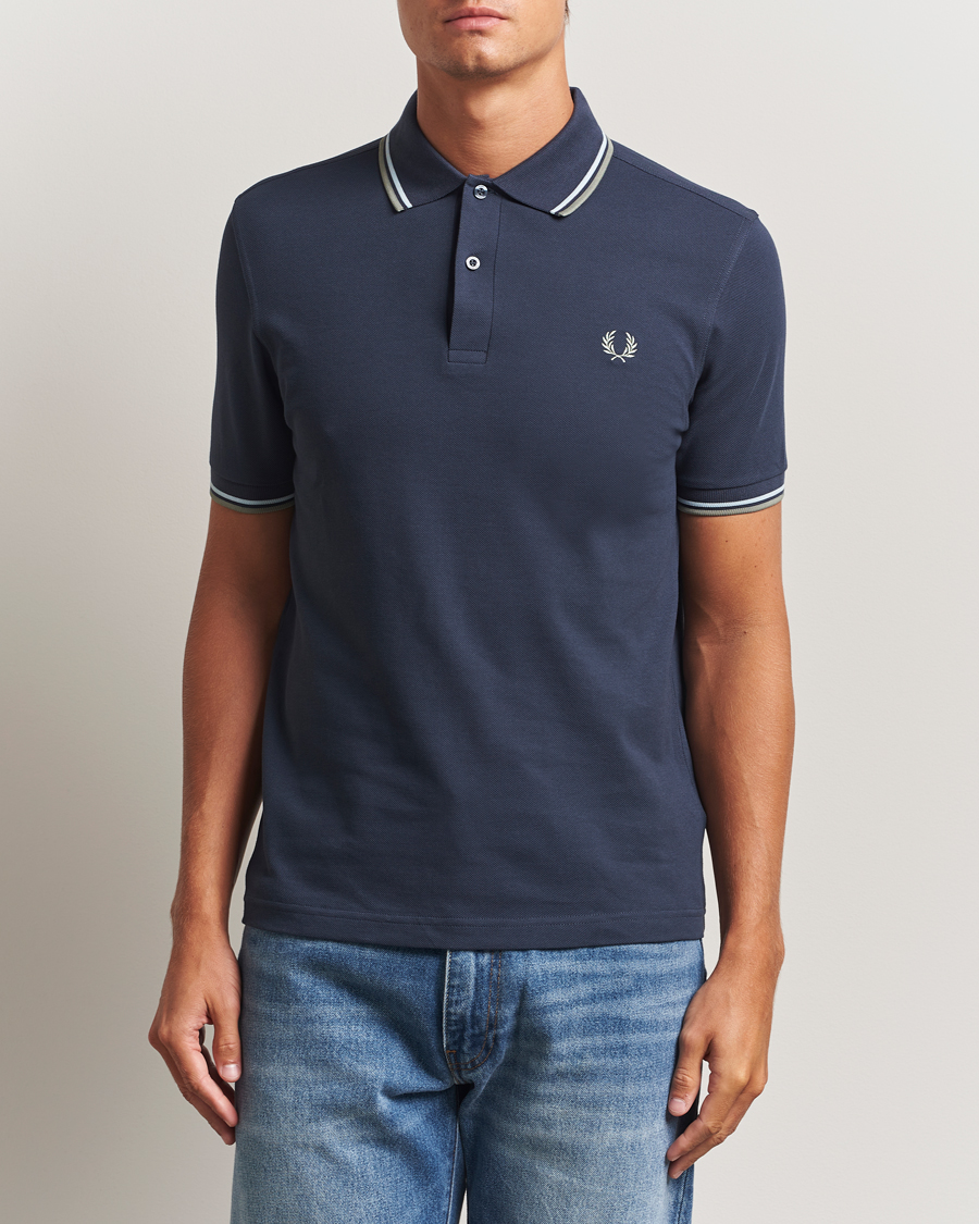 Herre | Pikéer | Fred Perry | Twin Tipped Shirt Dark Airforce