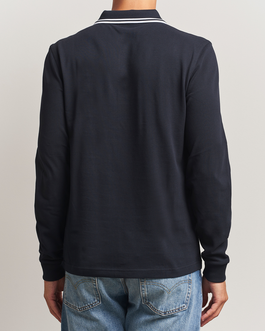 Herre | Pikéer | Fred Perry | Twin Tipped Long Sleeve Polo Shirt Navy