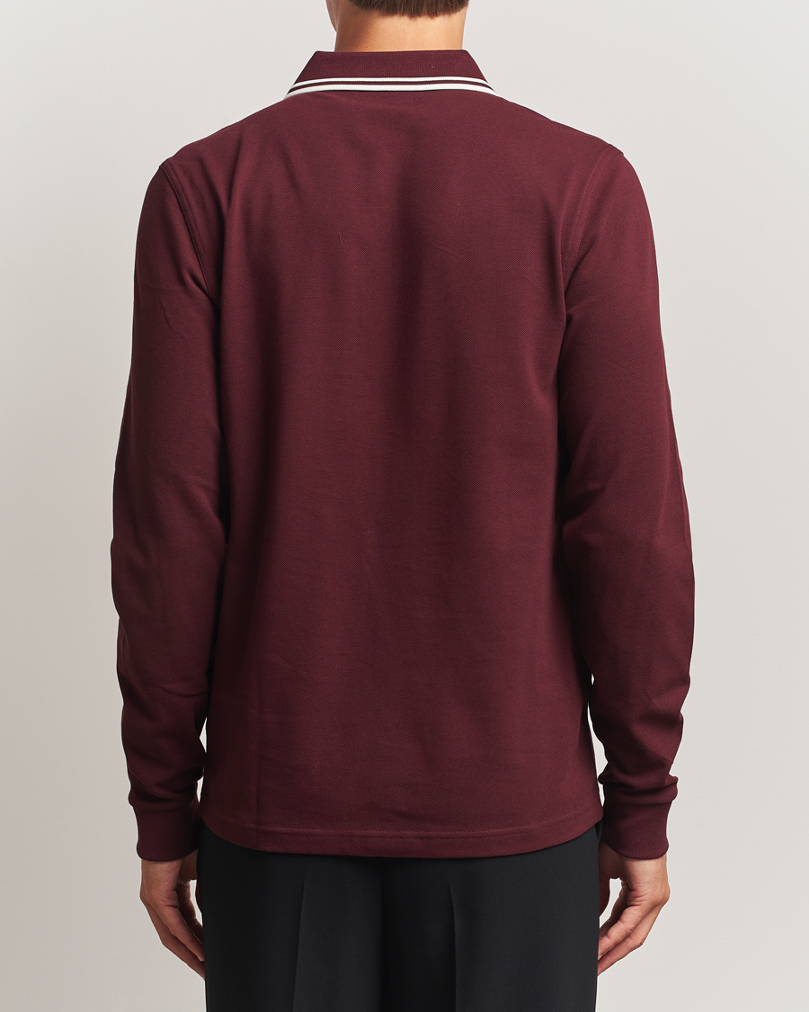 Herre | Pikéer | Fred Perry | Twin Tipped Long Sleeve Polo Shirt Oxblood