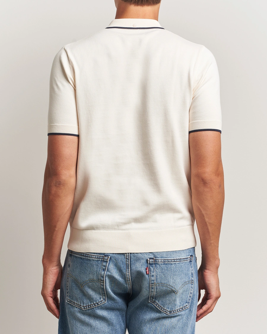 Herre | Pikéer | Fred Perry | Pique Knitted Tipped Polo Ecru