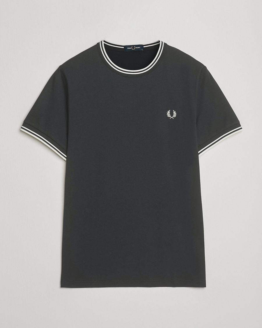 Herre | T-Shirts | Fred Perry | Twin Tipped T-Shirt Night Green