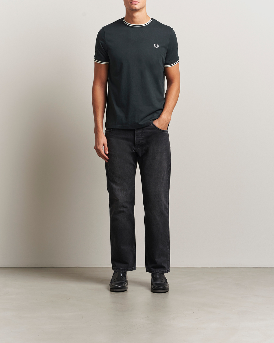 Herre | T-Shirts | Fred Perry | Twin Tipped T-Shirt Night Green