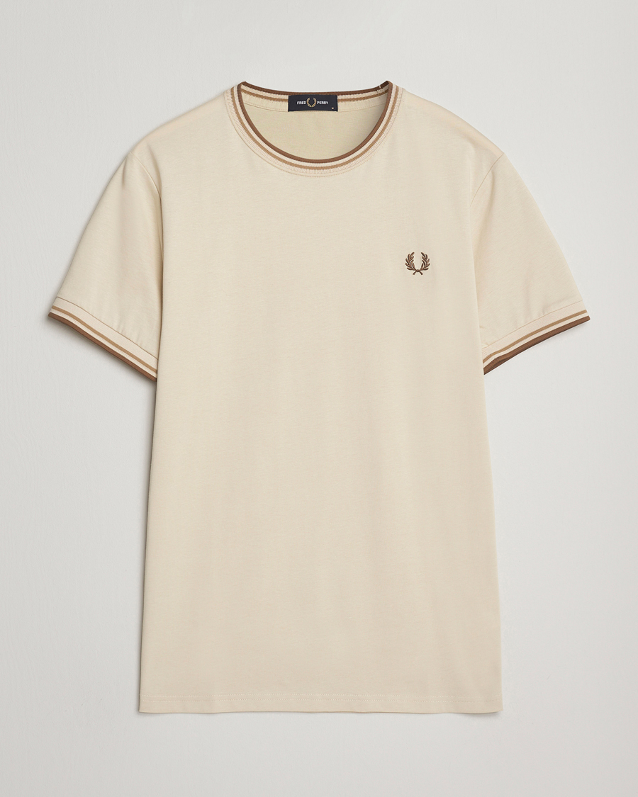 Herre | T-Shirts | Fred Perry | Twin Tipped T-Shirt Oatmeal