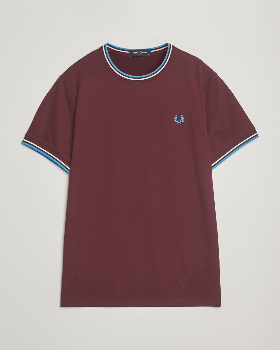 Herre | T-Shirts | Fred Perry | Twin Tipped T-Shirt Oxblood