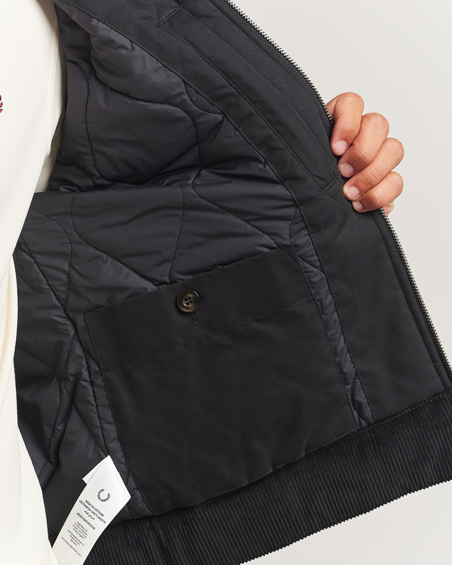 Herre | Jakker | Fred Perry | Cotton Light Padded Harrington Jacket Black