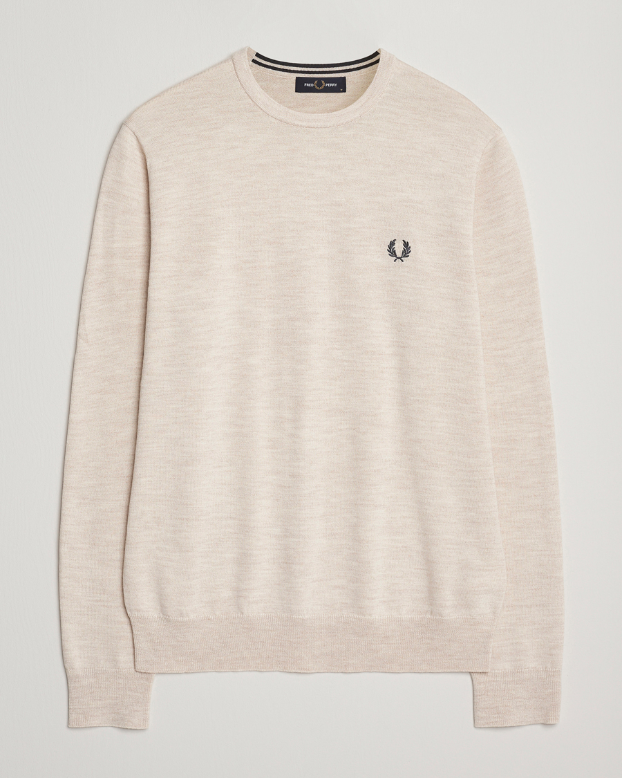 Herre | Gensere | Fred Perry | Classic Crew Neck Jumper Porrigde Marl