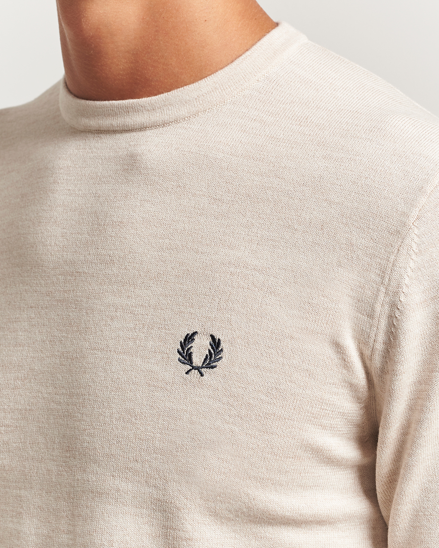 Herre | Gensere | Fred Perry | Classic Crew Neck Jumper Porrigde Marl