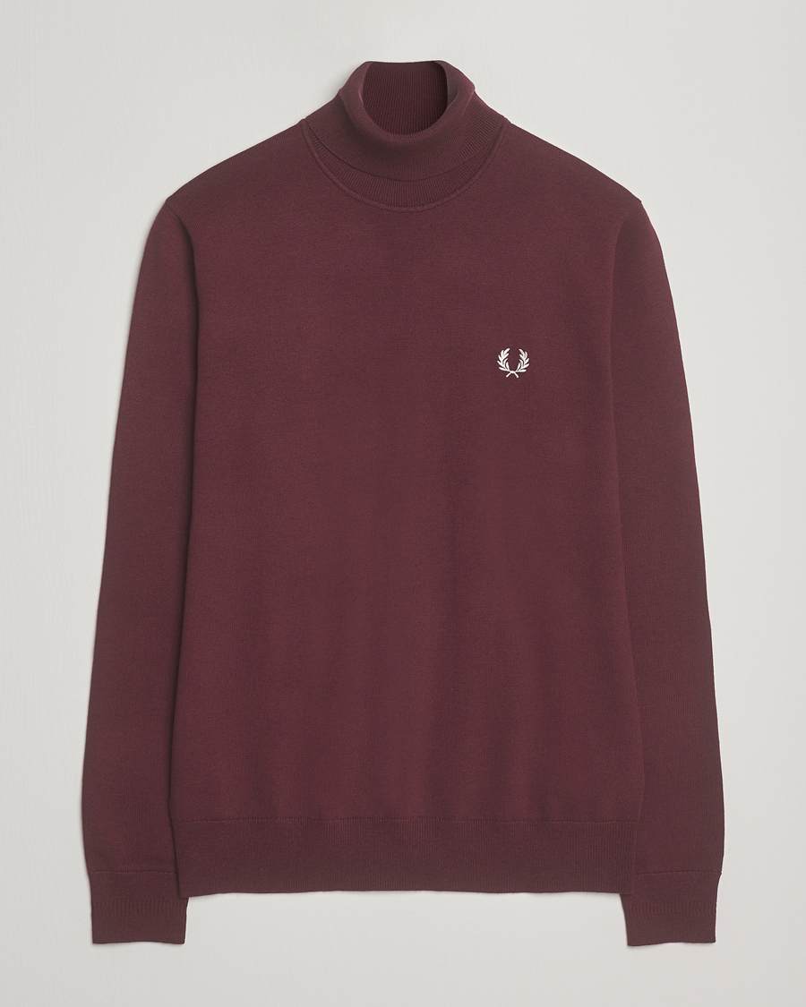 Herre | Gensere | Fred Perry | Classic Rollnock Jumper Oxblood