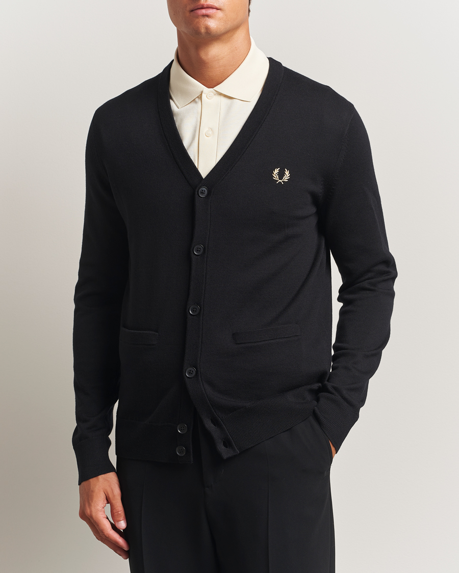 Herre | Gensere | Fred Perry | Classic Cardigan Black