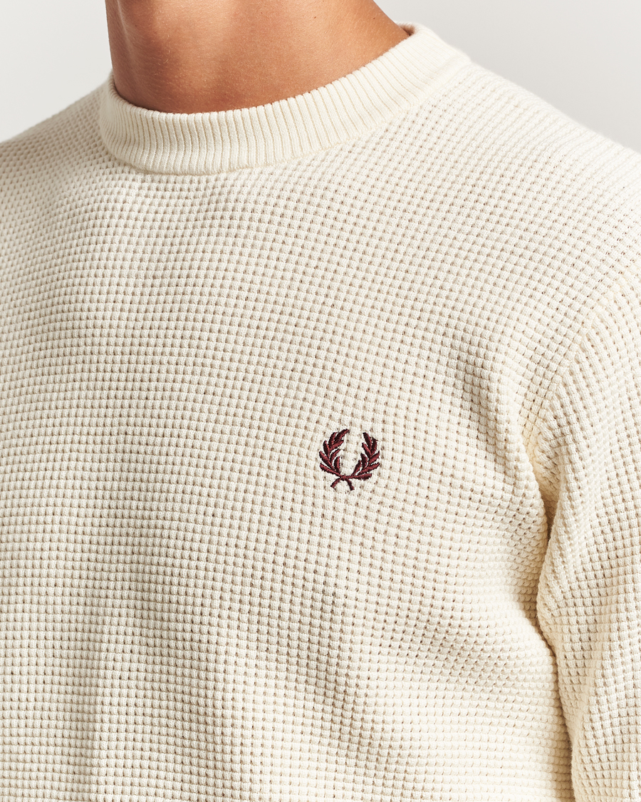 Herre | Gensere | Fred Perry | Waffle Stitch Jumper Ecru