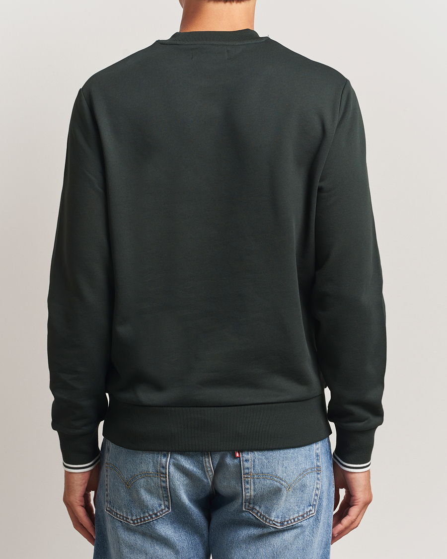 Herre | Gensere | Fred Perry | Crew Neck Sweatshirt Night Green