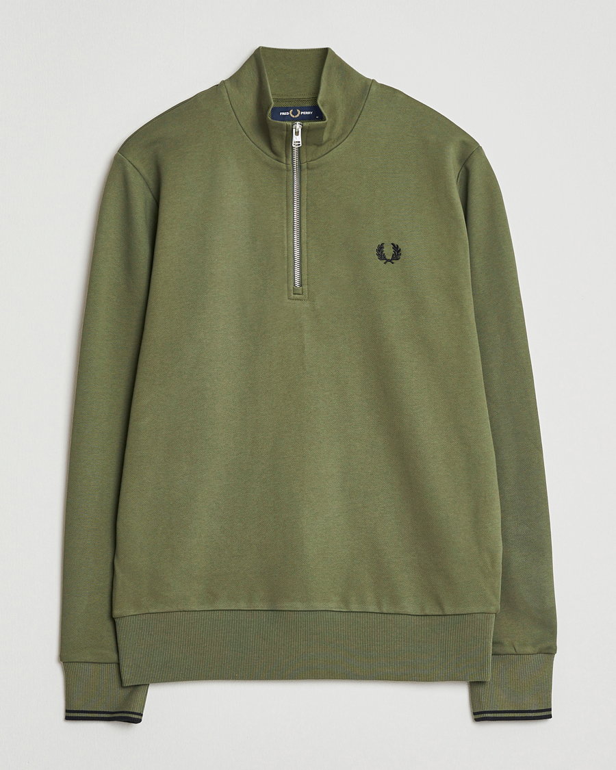 Herre | Gensere | Fred Perry | Half Zip Sweatshirt Night Green