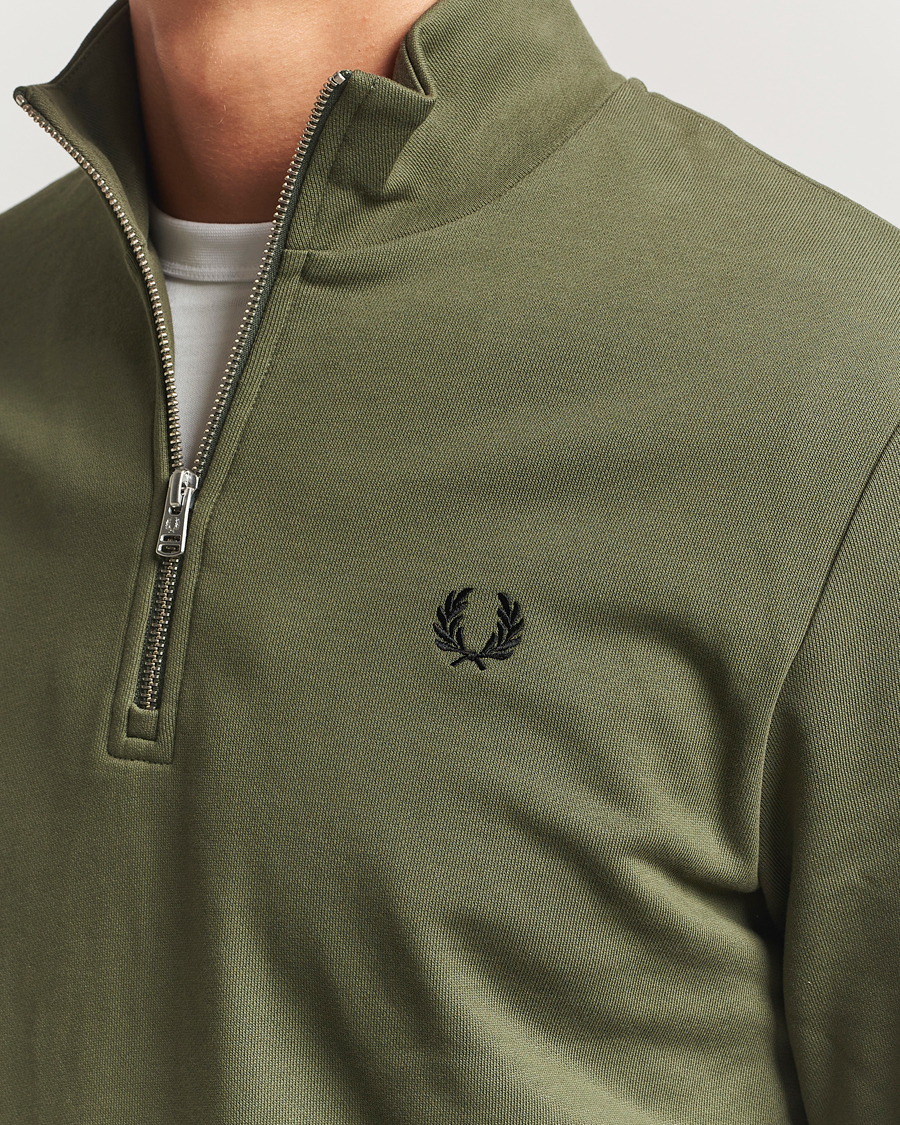 Herre | Gensere | Fred Perry | Half Zip Sweatshirt Night Green