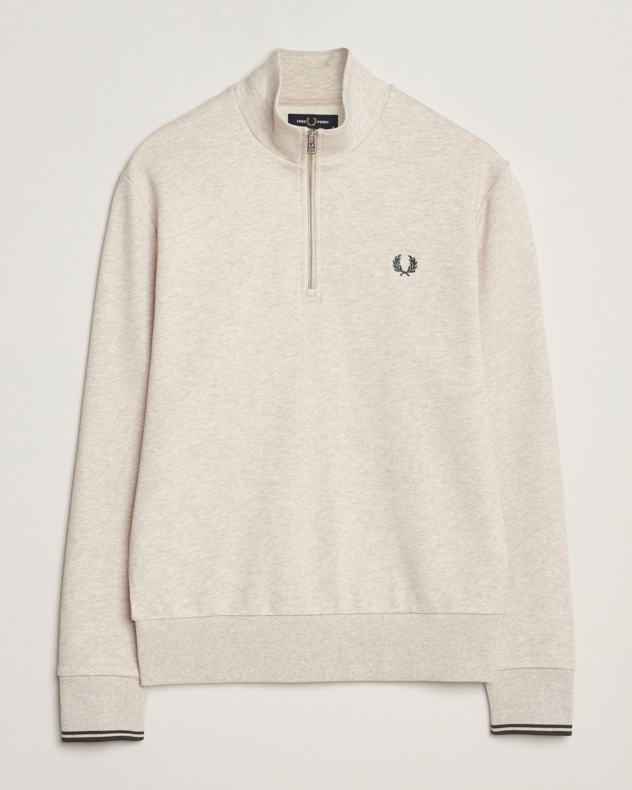 Herre | Gensere | Fred Perry | Half Zip Sweatshirt Porrigde Marl