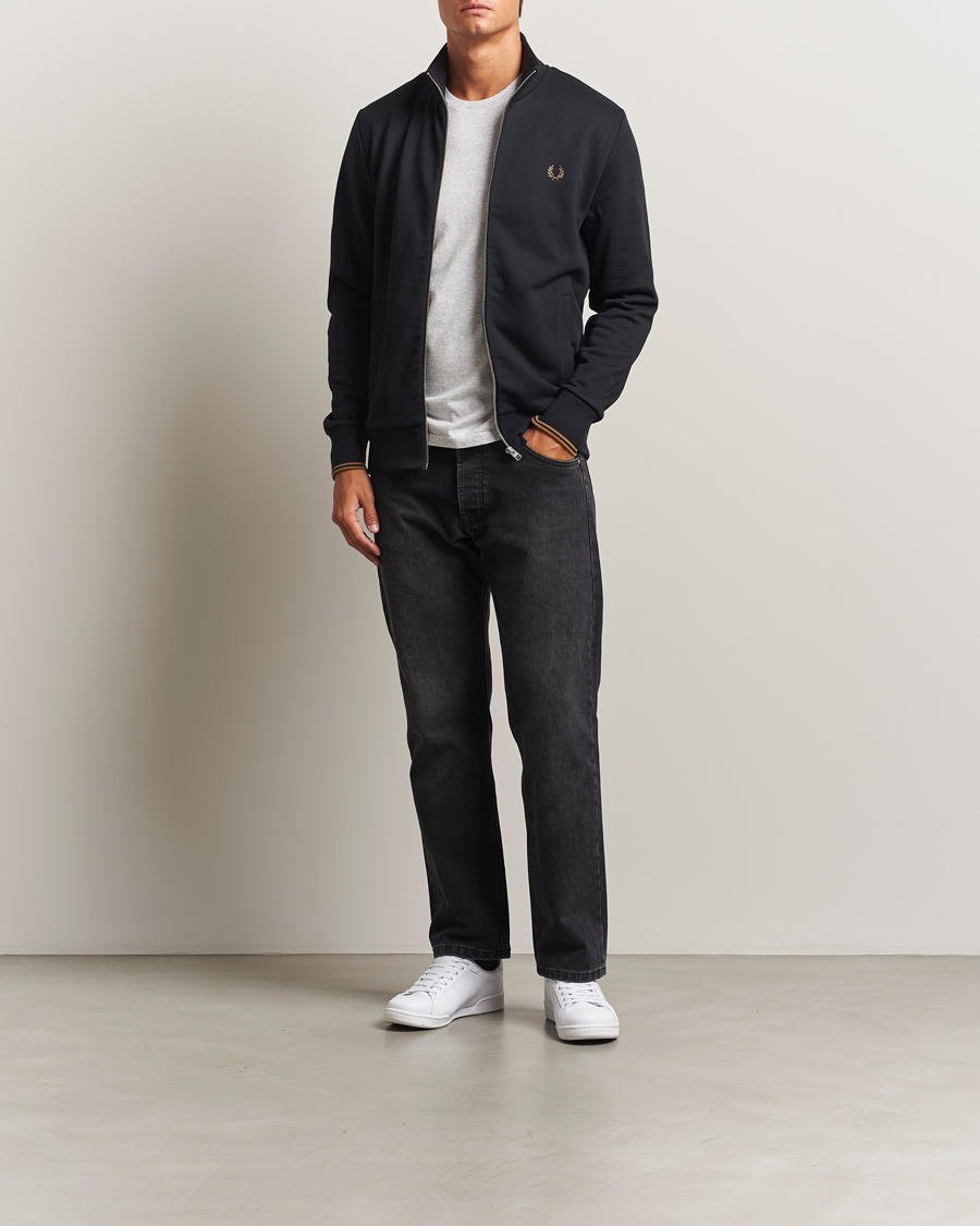 Herre | Gensere | Fred Perry | Full Zip Sweatshirt Black