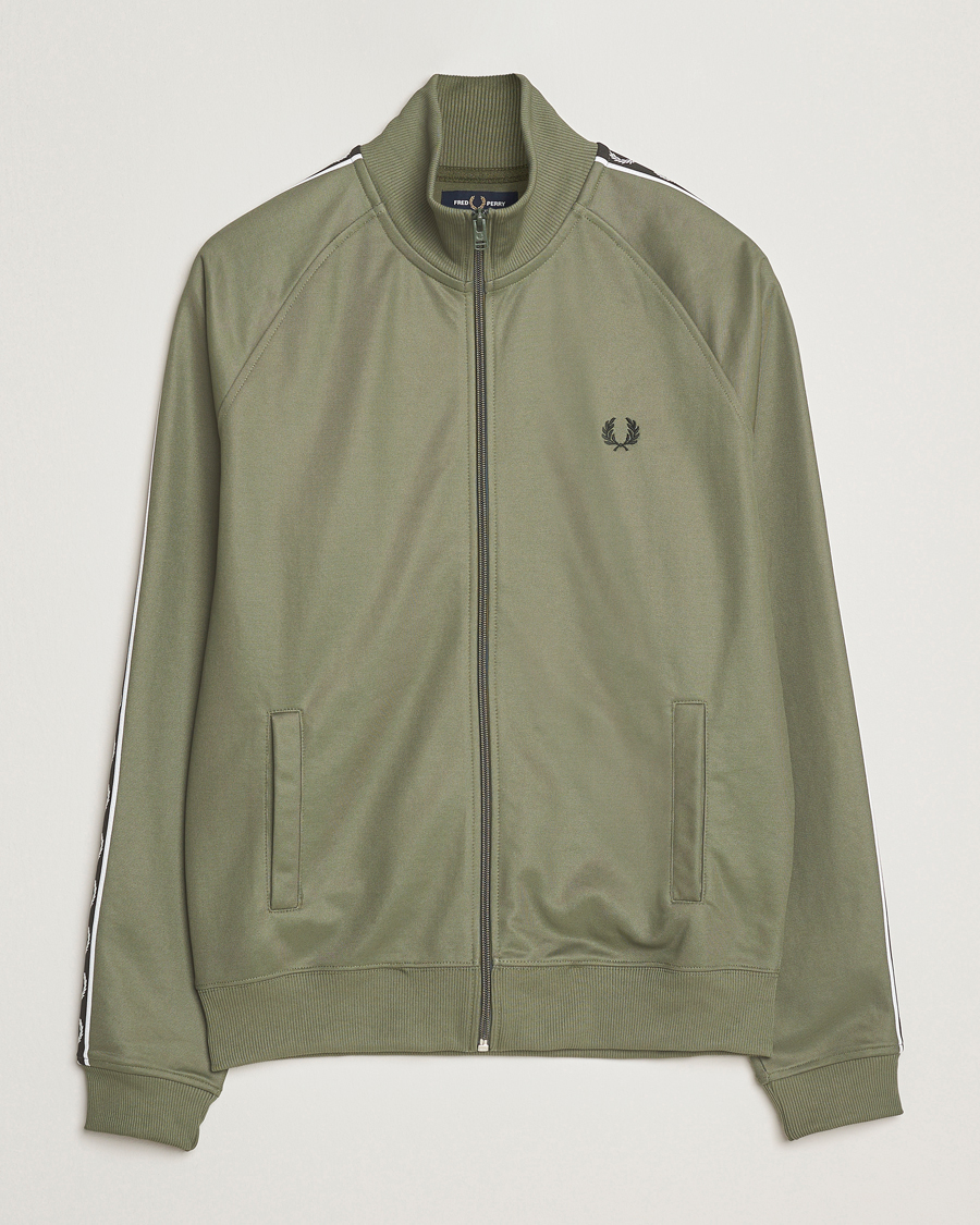 Herre | Gensere | Fred Perry | Taped Track Jacket Laurel Green