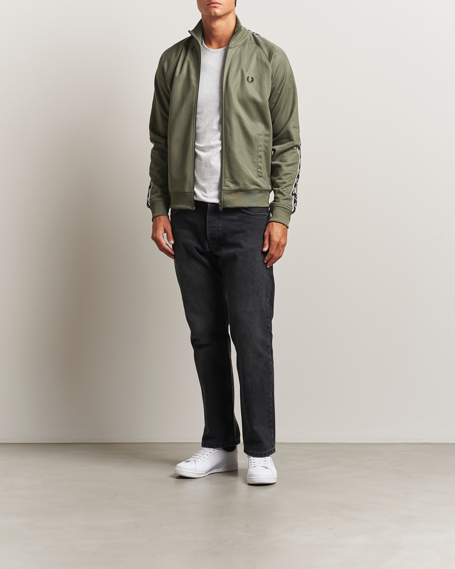 Herre | Gensere | Fred Perry | Taped Track Jacket Laurel Green
