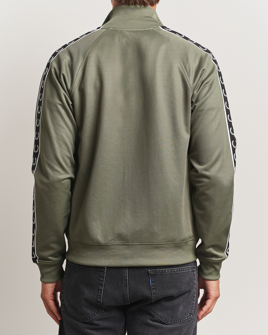 Herre | Gensere | Fred Perry | Taped Track Jacket Laurel Green