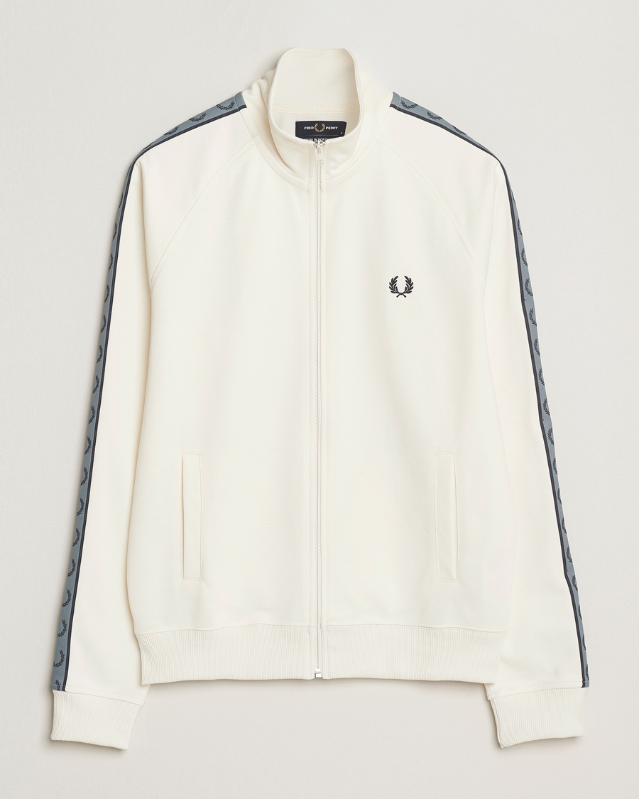 Herre | Gensere | Fred Perry | Taped Track Jacket Ecru