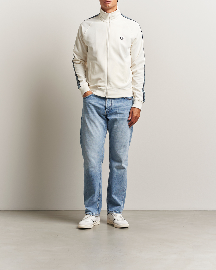 Herre | Gensere | Fred Perry | Taped Track Jacket Ecru