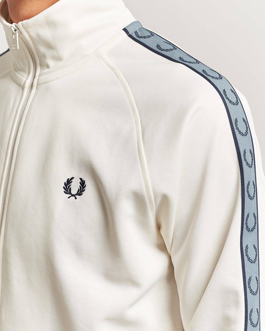 Herre | Gensere | Fred Perry | Taped Track Jacket Ecru