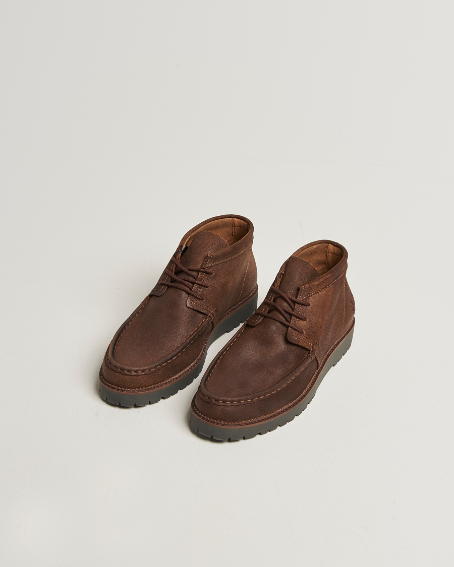 Herre | Støvler | Fred Perry | Kenny Waxed Suede Chukka Boot Burnt Tobacco