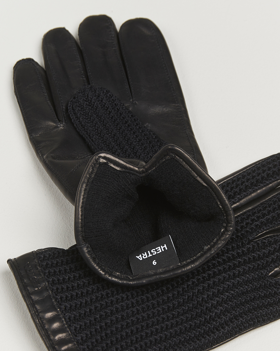 Herre | Hansker | Hestra | Adam Crochet Wool Lined Glove Black