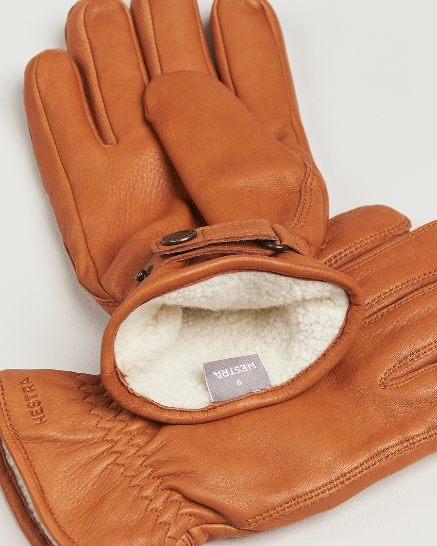 Herre | Hansker | Hestra | Burensvik Deerskin Wool Pile Glove Cognac