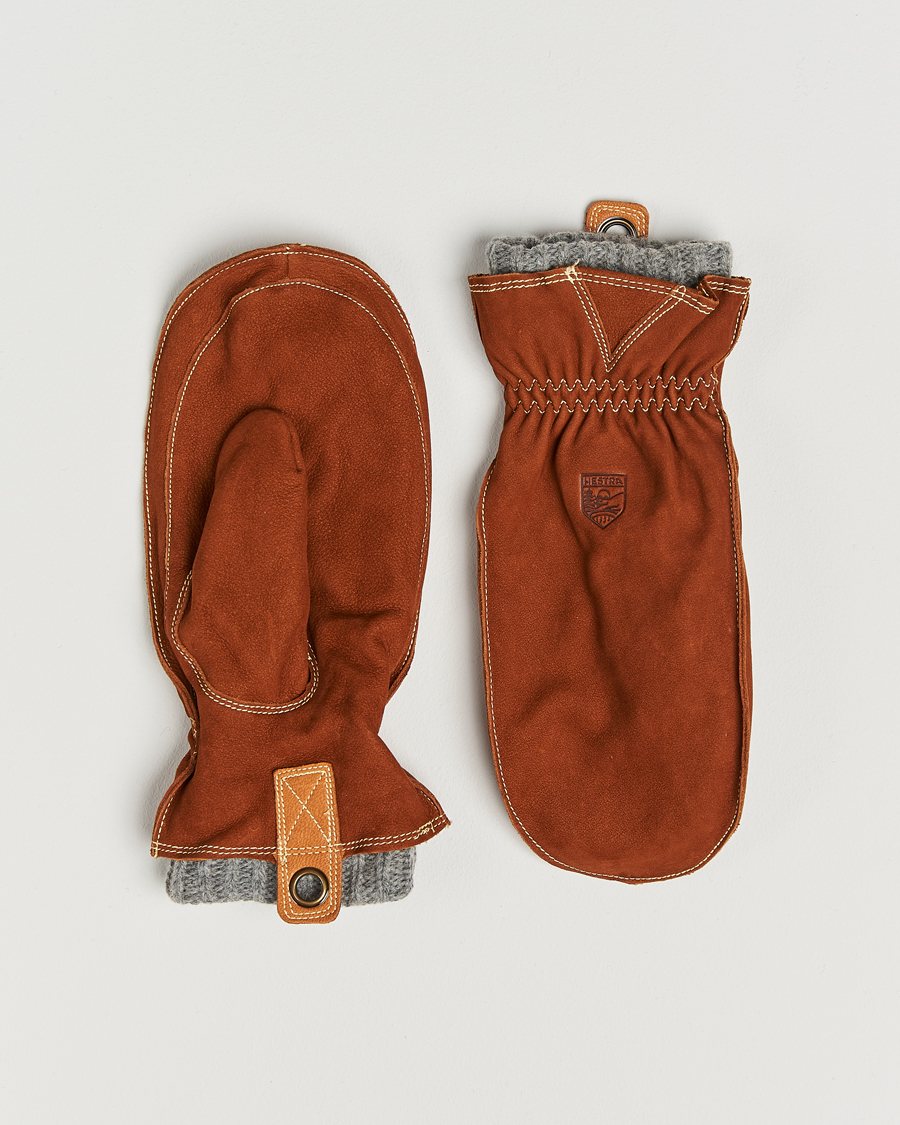 Herre | Hansker | Hestra | Oden Nubuck Wool Lined Mitt Cognac