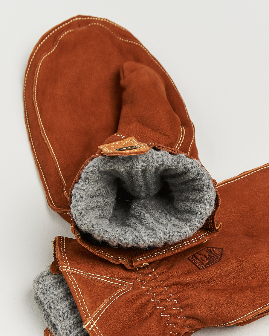 Herre | Hansker | Hestra | Oden Nubuck Wool Lined Mitt Cognac