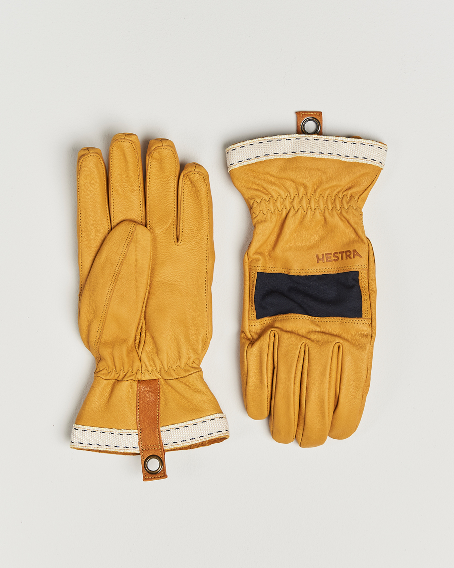 Herre | Hansker | Hestra | Njord Lambskin Wool Lined Glove Navy/Natural Brown