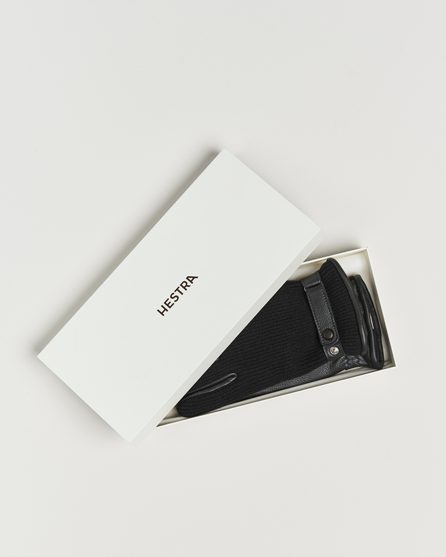 Herre | Hansker | Hestra | Christopher Cashmere/Elkskin Glove Black
