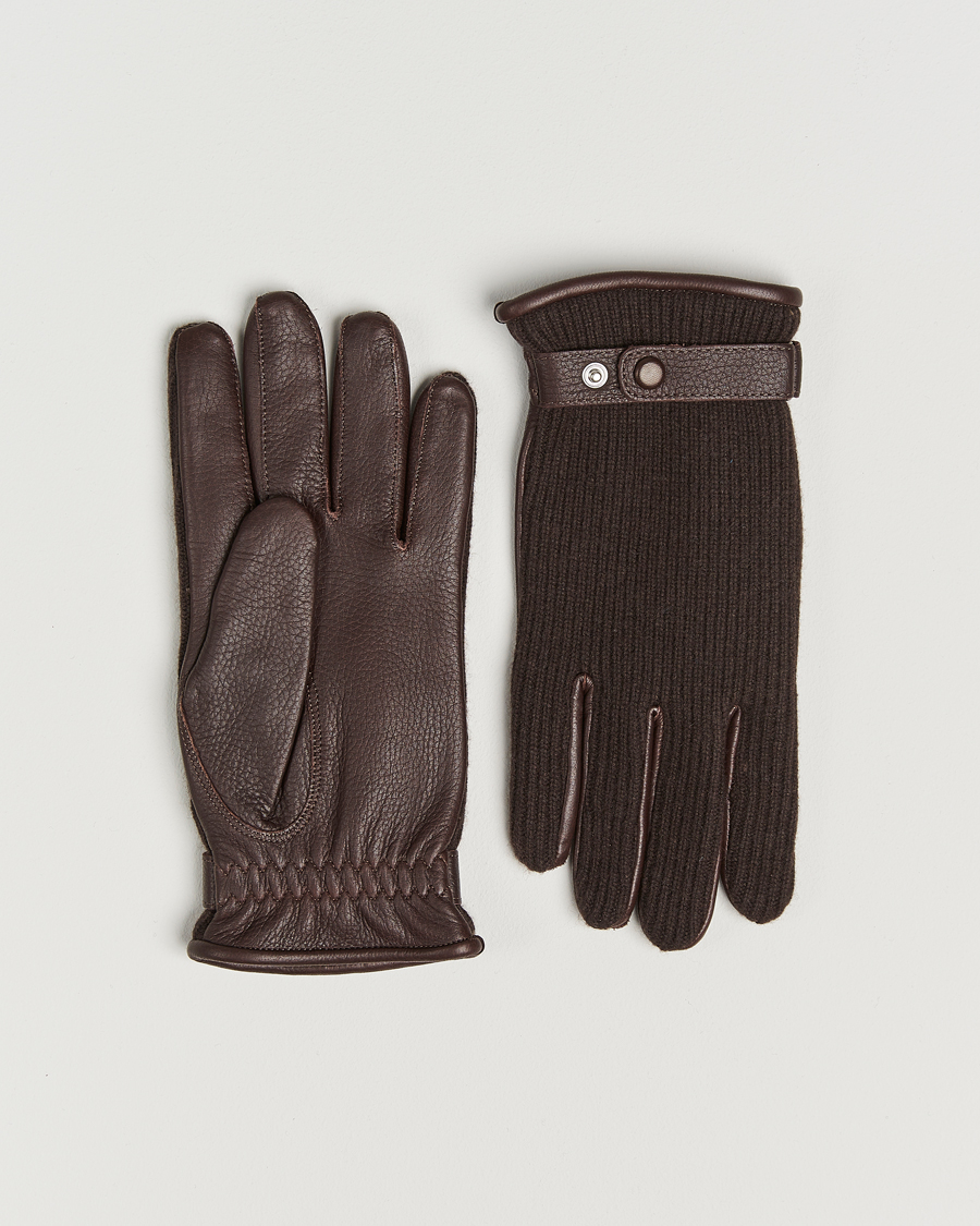 Herre | Hansker | Hestra | Christopher Cashmere/Elkskin Glove  Espresso