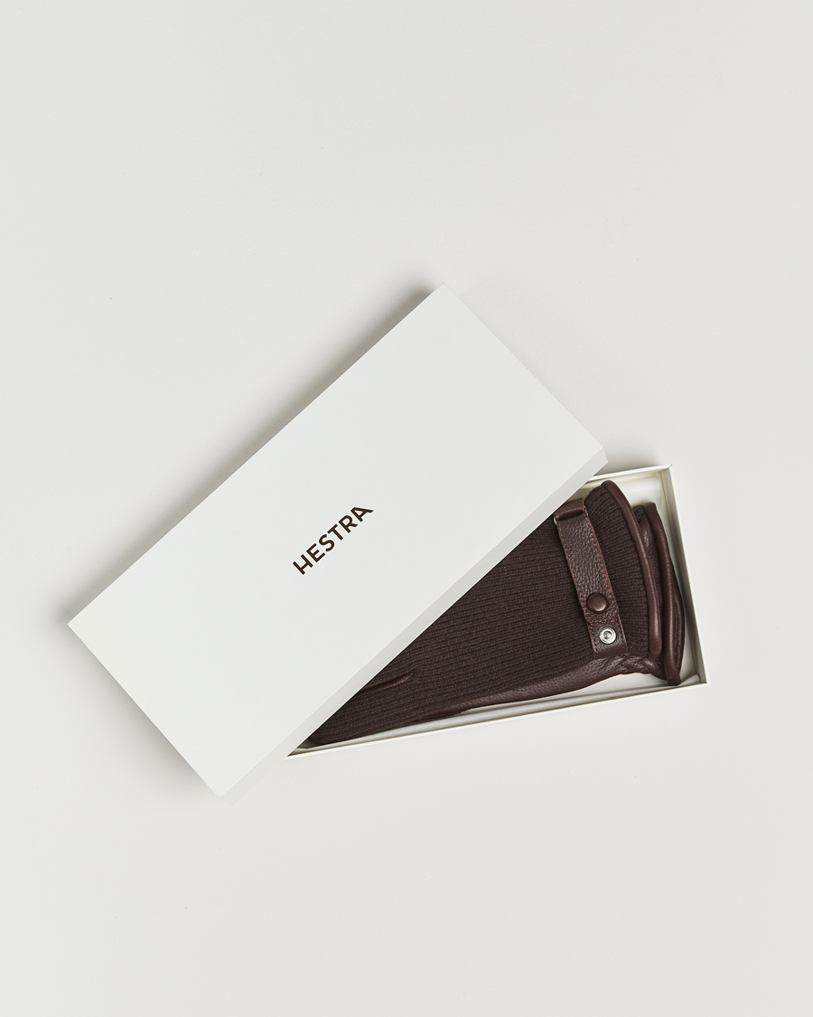 Herre | Hansker | Hestra | Christopher Cashmere/Elkskin Glove  Espresso