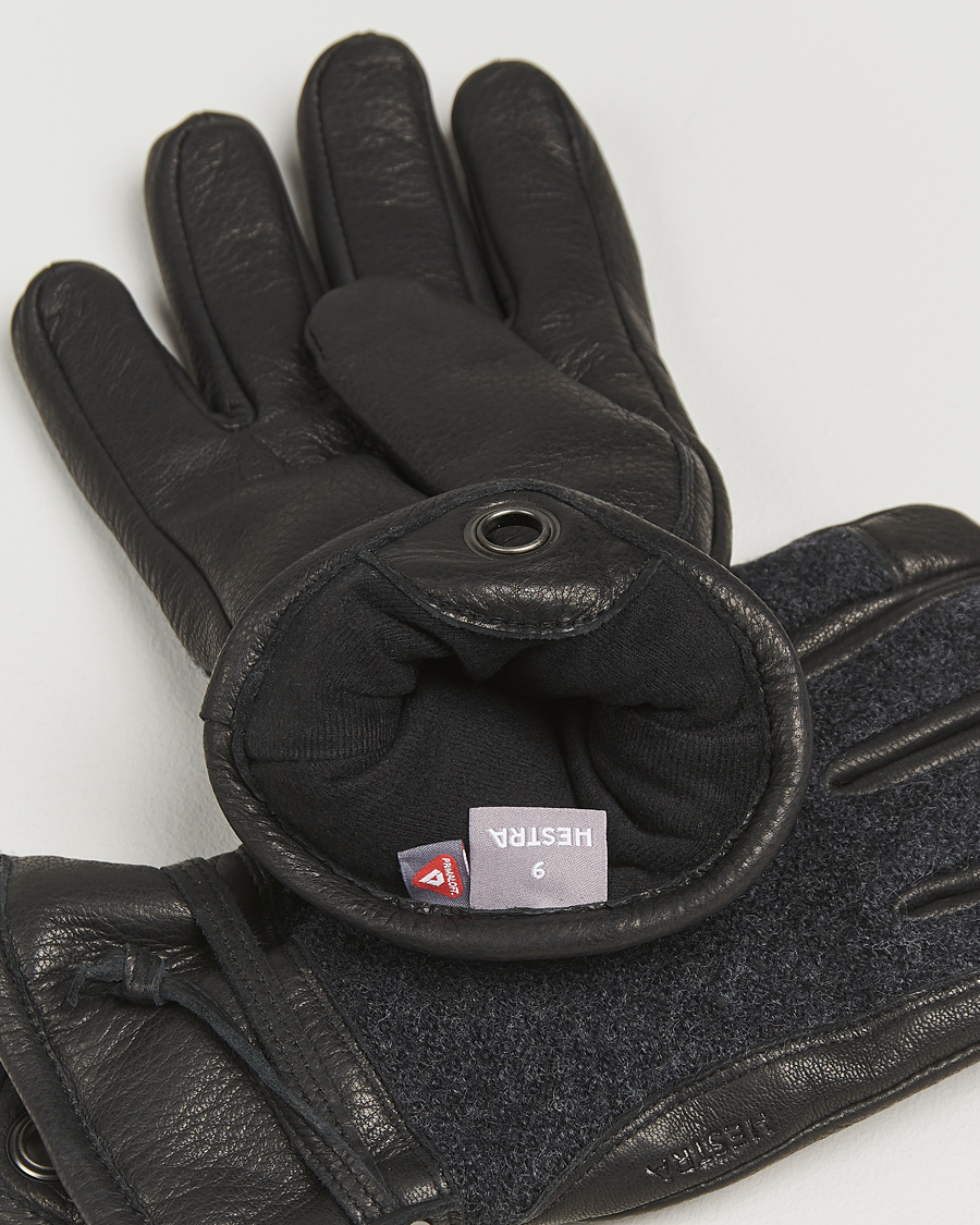 Herre | Hansker | Hestra | Daniel Wool/Goat Leather Glove Charcoal/Black