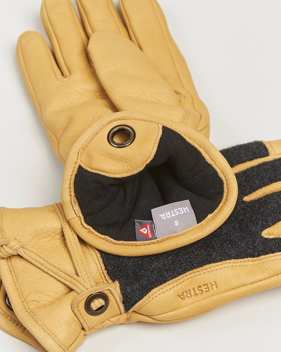 Herre | Hansker | Hestra | Daniel Wool/Goat Leather Glove Charcoal/Tan