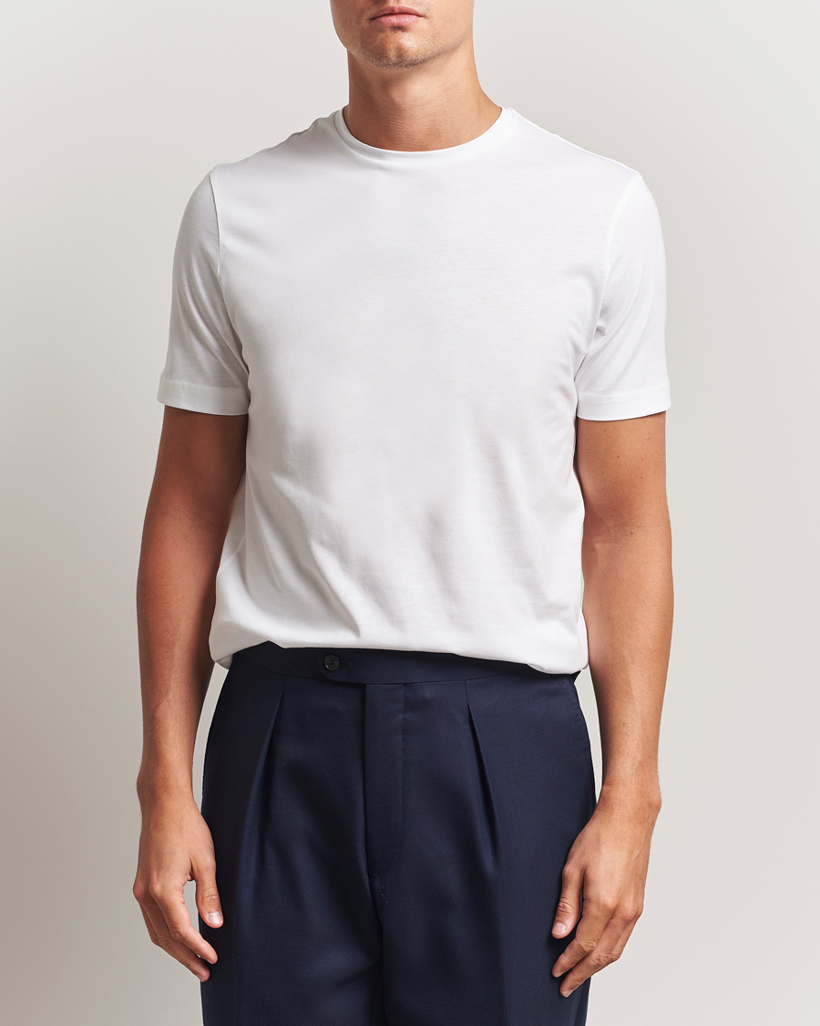 Herre | T-Shirts | Stenströms | Supima Cotton T-Shirt White