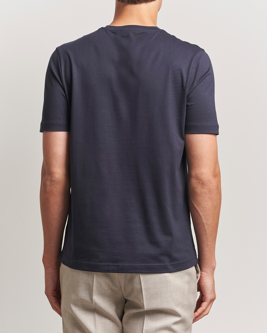 Herre | T-Shirts | Stenströms | Supima Cotton T-Shirt Navy