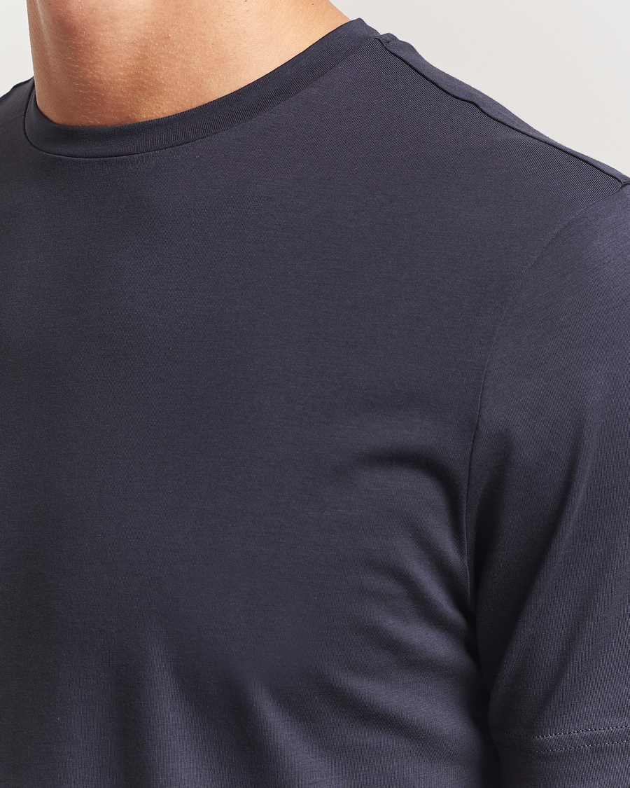 Herre | T-Shirts | Stenströms | Supima Cotton T-Shirt Navy