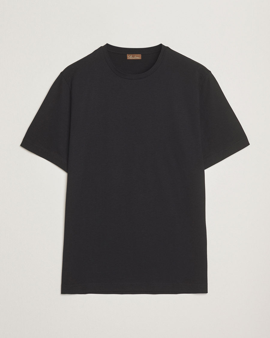 Herre | T-Shirts | Stenströms | Supima Cotton T-Shirt Black