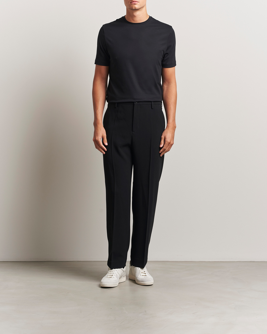 Herre | T-Shirts | Stenströms | Supima Cotton T-Shirt Black