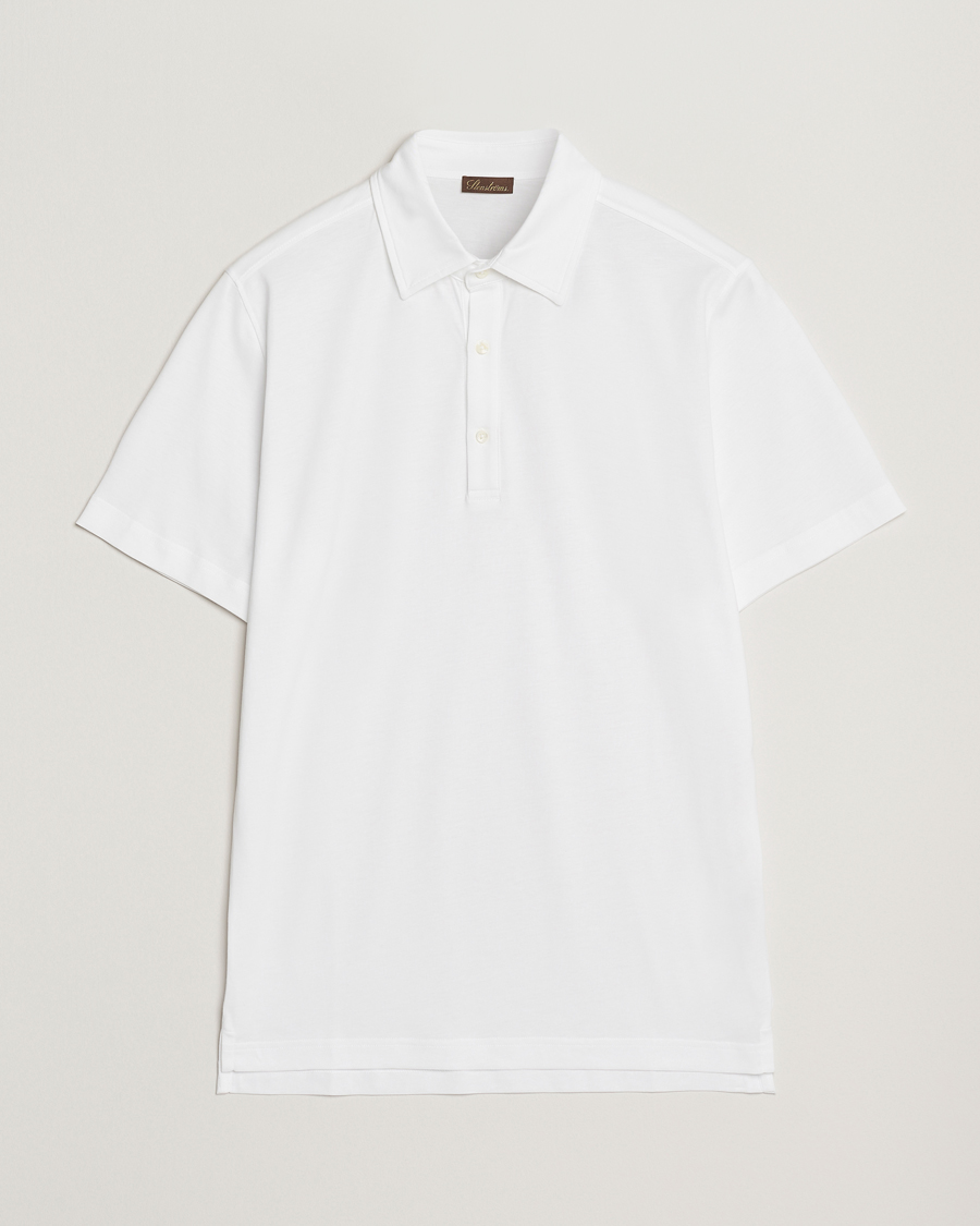 Herre | Pikéer | Stenströms | Supima Cotton Polo Shirt White