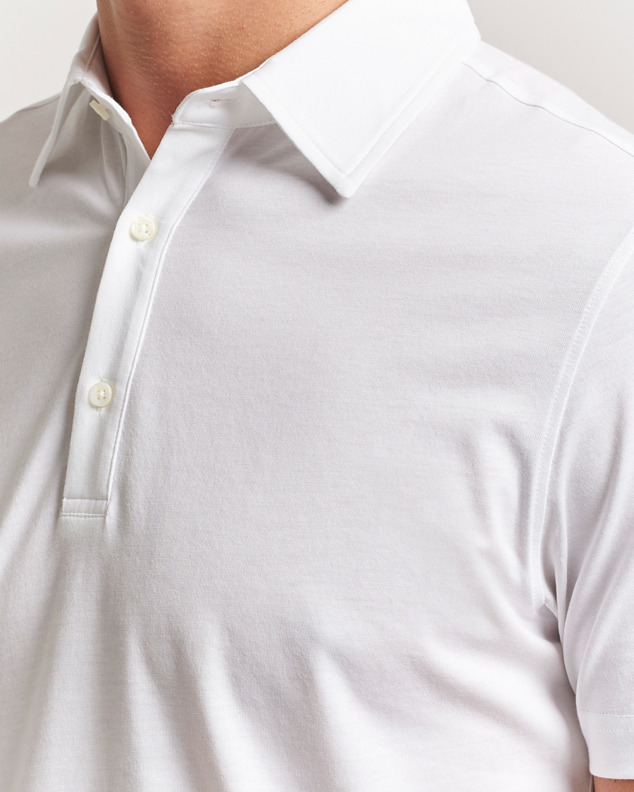 Herre | Pikéer | Stenströms | Supima Cotton Polo Shirt White
