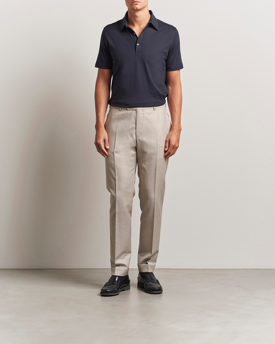 Herre | Pikéer | Stenströms | Supima Cotton Polo Shirt Navy