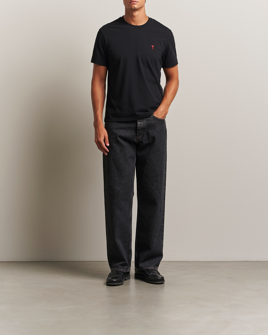 Herre | T-Shirts | AMI | Heart Logo T-Shirt Black