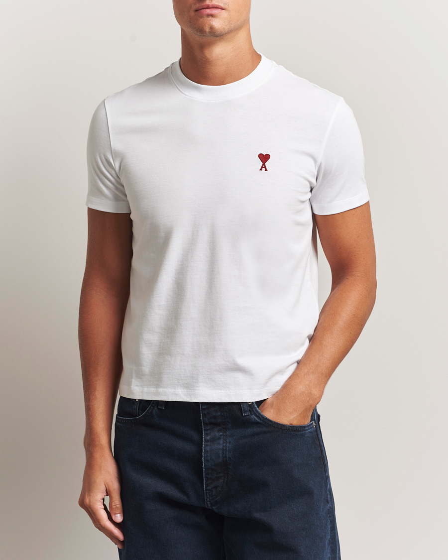 Herre | T-Shirts | AMI | Heart Logo T-Shirt White