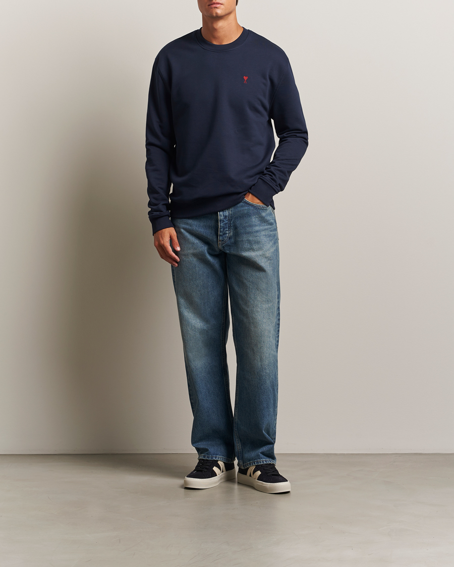 Herre | Gensere | AMI | Heart Logo Sweatshirt Night Blue