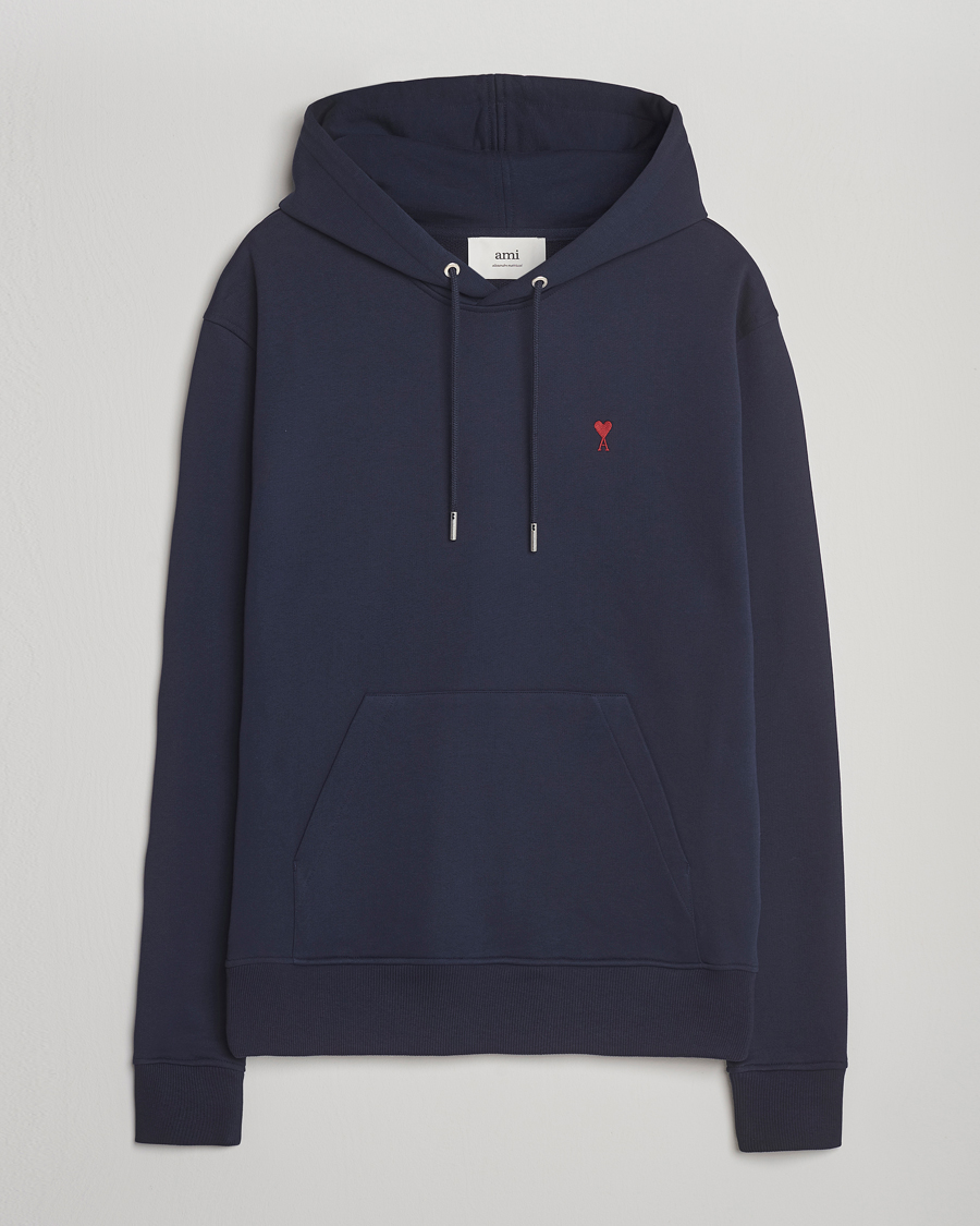 Herre | Gensere | AMI | Heart Logo Hoodie Night Blue
