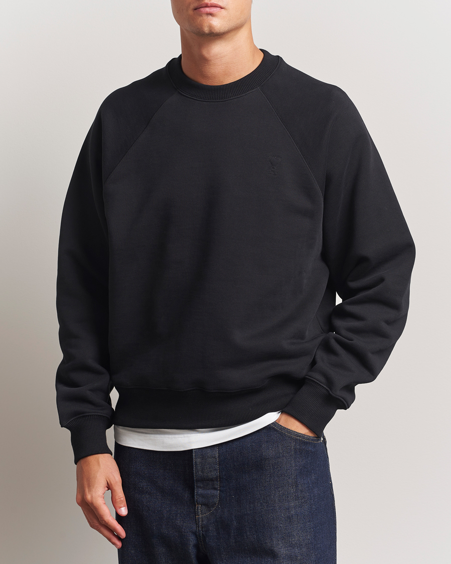 Herre | Gensere | AMI | Tonal Heart Logo Sweatshirt Black
